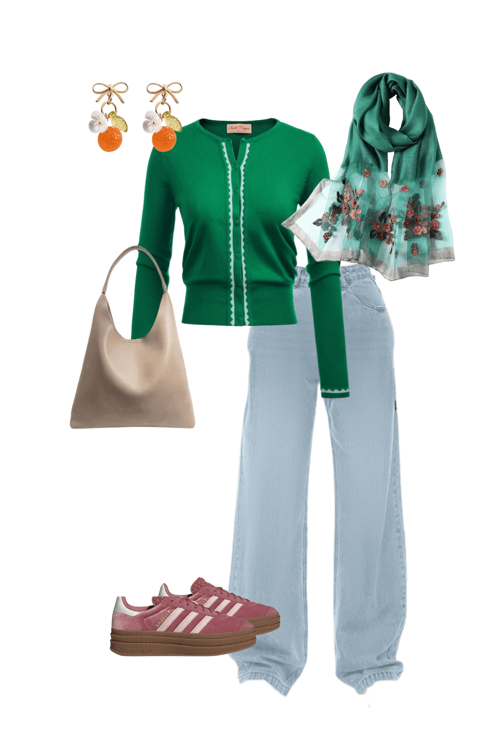 Fresh Spring Street Style - Casual Chic with a pop of Green