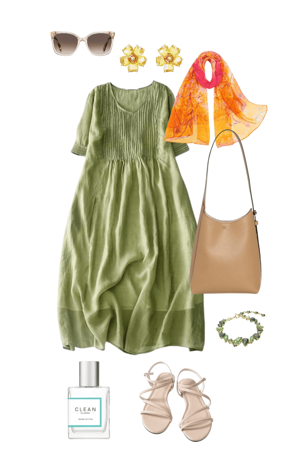 Fresh Bloom: Summer Elegance in Green & Gold